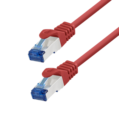 Cat6a S/FTP CCA LSZH rood 1 meter