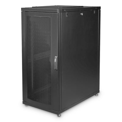 26U server cabinet with perforated doors 600x1000x1340mm (WxDxH) black