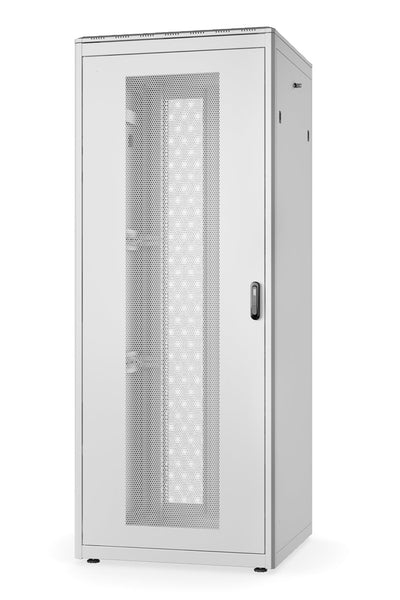 42U server cabinet with perforated doors 800x800x2053mm (WxDxH) light gray