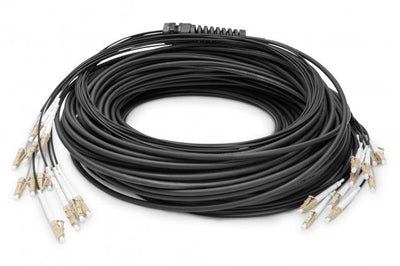 Multimode Fiber Optic Cable 50M OM4, 12 fibers LC/UPC - LC/UPC