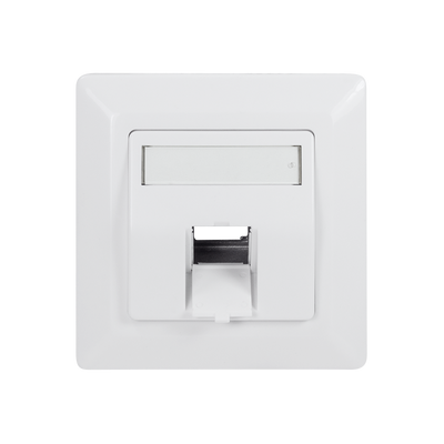 Wandcontactdoos voor 1 Keystone RAL9003