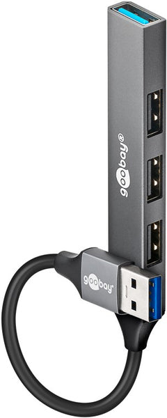 Slim 4-Poorts USB-Hub – USB-A naar 4x USB-A (5 Gbps)