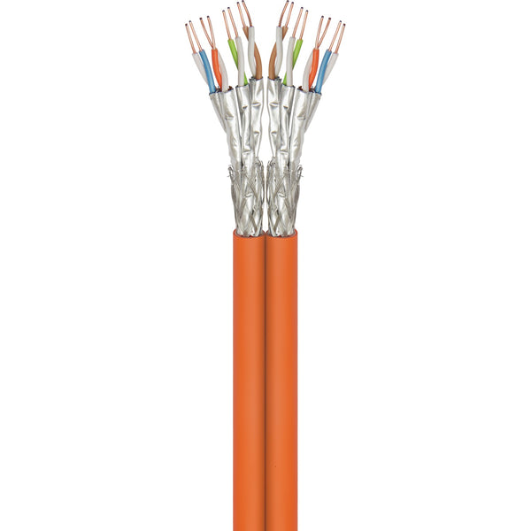 S/FTP CAT7a 1000MHz duplex solid 100M 100% copper halogen free orange