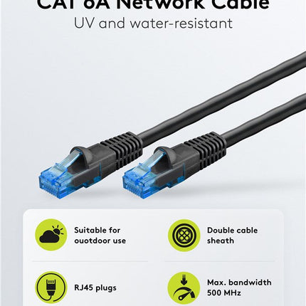 CAT6a U/UTP 20M buitenkabel 100% koper