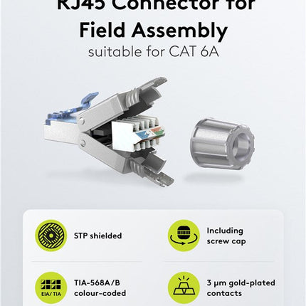 CAT6a Toolless Connector RJ45 - STP