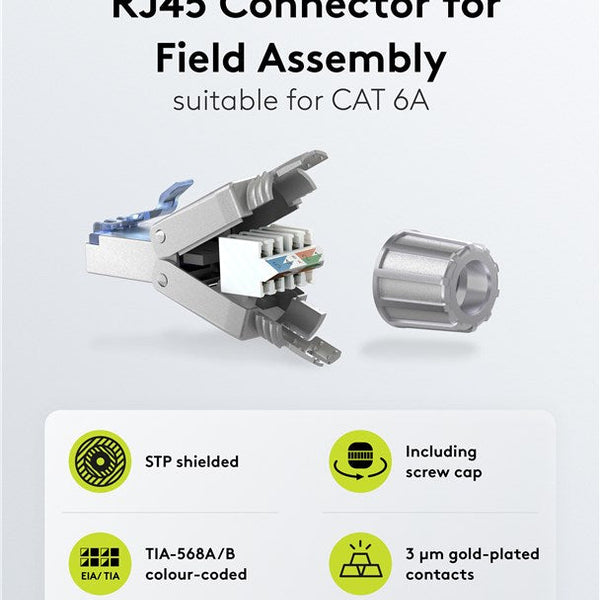 CAT6a Toolless Connector RJ45 - STP