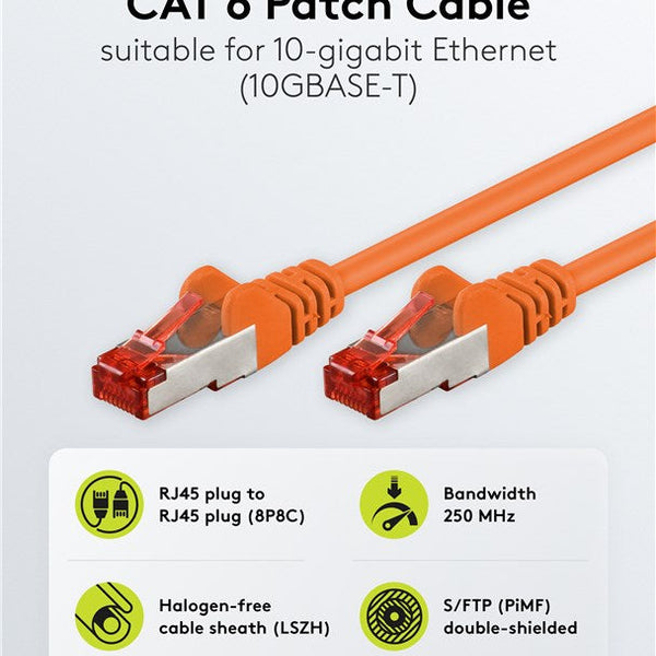 Cat6 S/FTP LSOH 5M Orange
