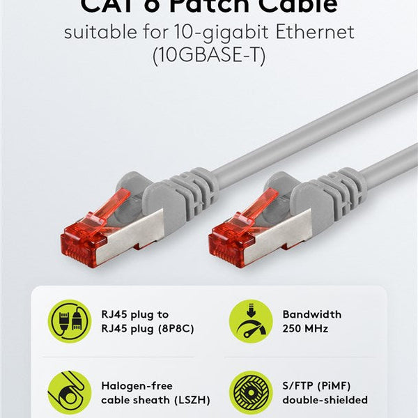 Cat6 S/FTP LSZH 50M Grey