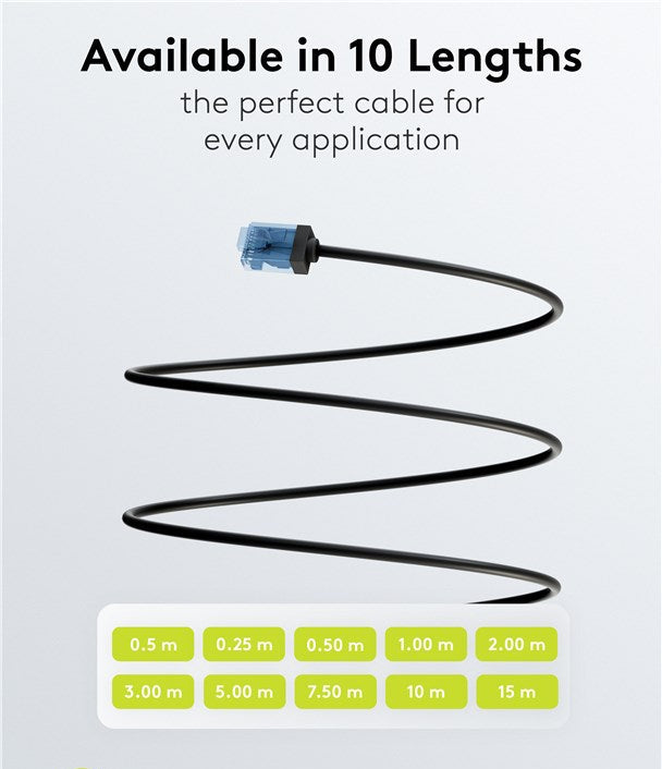Ultra dunne Cat 6A Ethernet-kabel 10m, 2 Stuks flexibele en slanke Rj45 Ultra dunne Cat 6A Ethernet-kabel 10m, 2 Stuks flexibele en slanke Rj45
