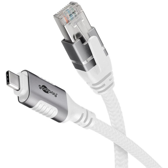 USB-C™ 3.1 to RJ45 Ethernet cable 1M white