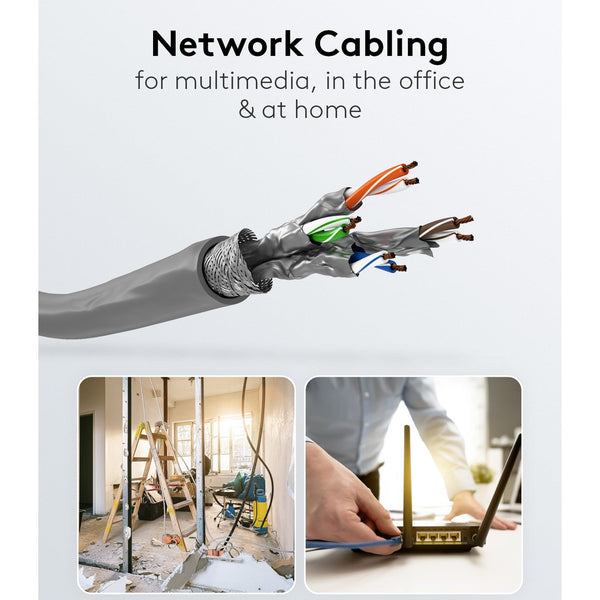 SFTP CAT6a netwerkkabel soepel 50M 100% koper grijs