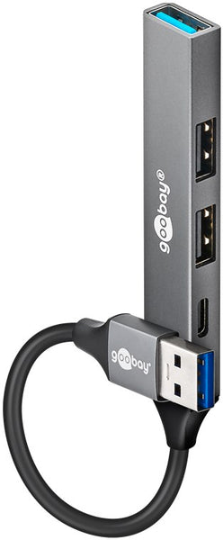 Slim 4-Poorts USB-Hub, USB-A naar USB-C™/USB-A, 5 Gbit/s
