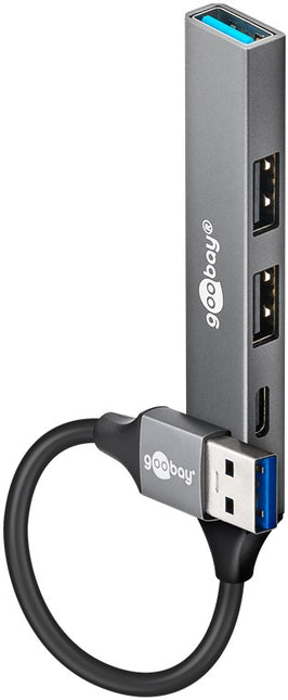 Slim 4-Poorts USB-Hub, USB-A naar USB-C™/USB-A, 5 Gbit/s