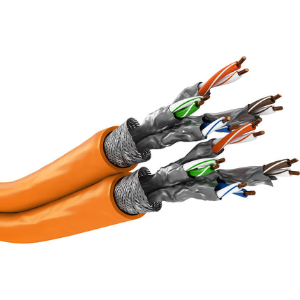 S/FTP CAT7a 1000MHz duplex solid 100M 100% copper halogen free orange