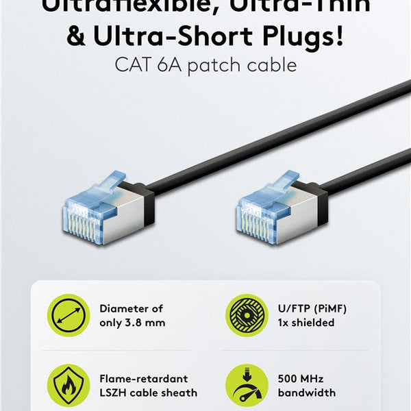 Ultra-flexible 0.50M CAT 6A patch cable, slim, U/FTP, white - Copy - Copy - Copy - Copy - Copy - Copy - Copy - Copy - Copy - Copy - Copy - Copy - Copy