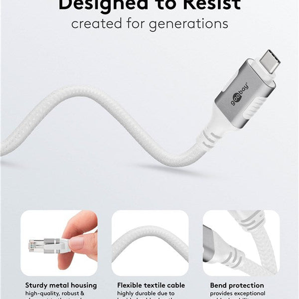 USB-C™ 3.1 to RJ45 Ethernet cable 1.5M white