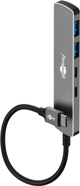 Slim 4-Poorts USB-Hub, USB-C™ naar USB-C™/USB-A, 5 Gbit/s