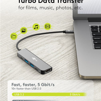 Smart 5-Port USB-C™ Hub with HDMI™ (5 Gbps)
