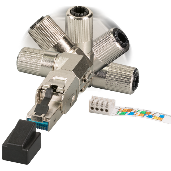 CAT6A Toolless RJ45 Connector 360° - STP for flexible and rigid cables