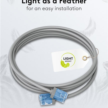 Ultraflexibele dunne CAT 6A-patchkabel U/UTP 3M grijs