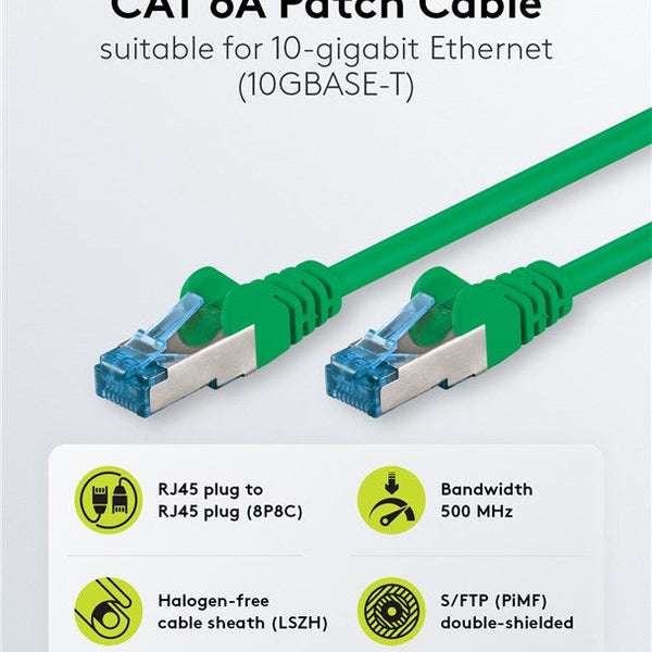 Cat6a S/FTP LSZH 20M Green