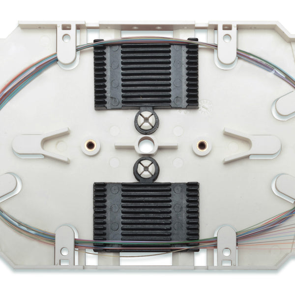 Splice-cassette met 12 pigtails voorgemonteerd LC OS2