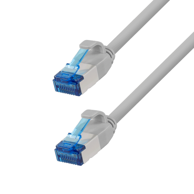 Ultra slim Patchkabel S/FTP Cat 6A grey 1 M