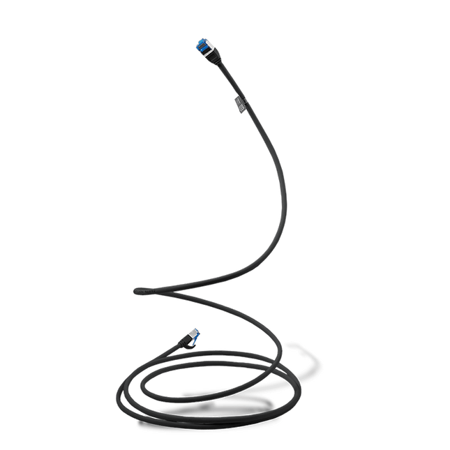 Ultra slim Patchkabel S/FTP Cat 6A black  10 M