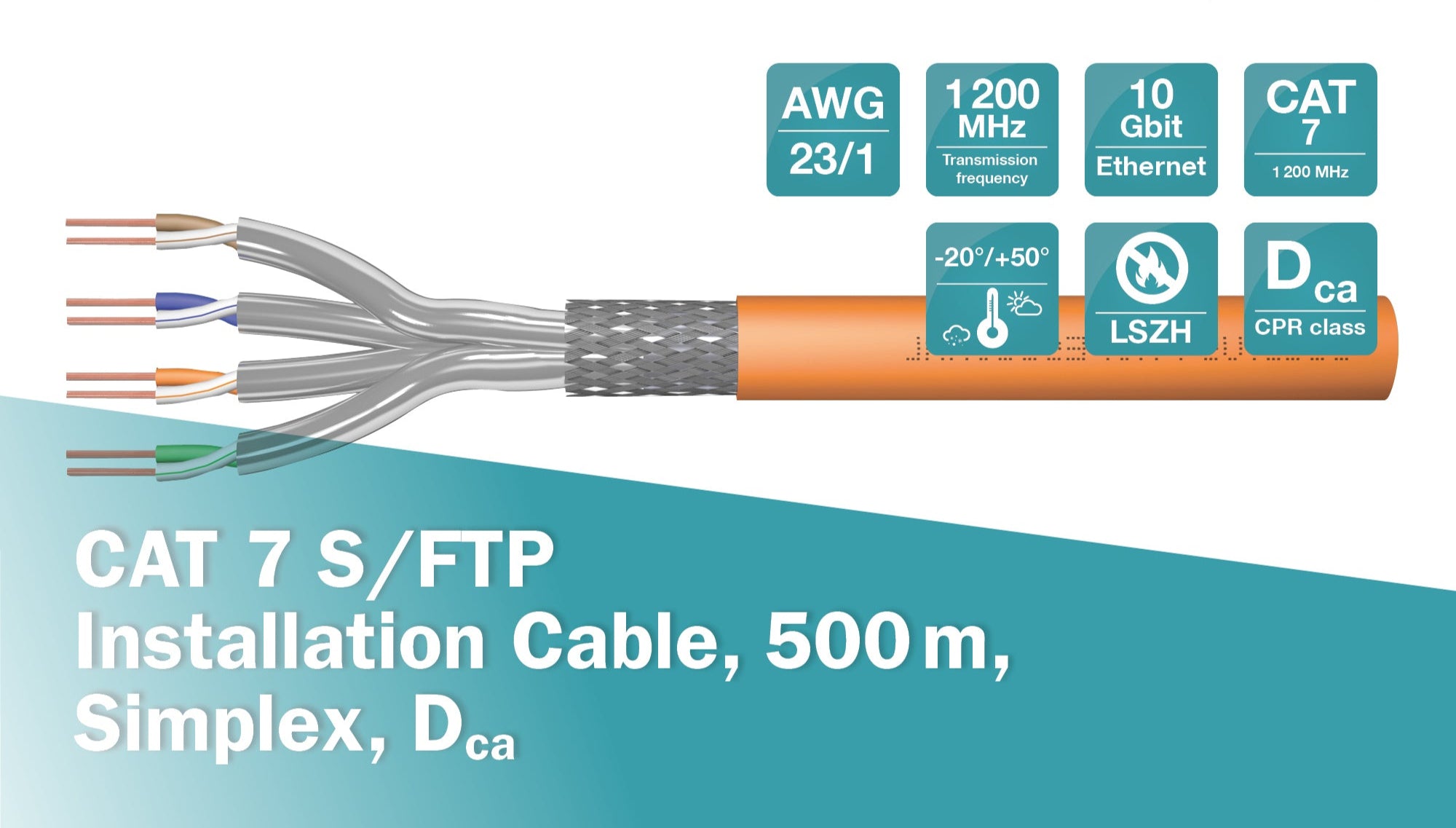 Premium X CAT 7 Netzwerkkabel 100m LAN Kabel Simplex Kupferkabel Ethernet Datenkabel S/FTP PiMF PoE Eca Kat7 Verlegekabel Installationskabel für müheloses Verlegen Premium X CAT 7 Netzwerkkabel 100m LAN Kabel Simplex Kupferkabel Ethernet Datenkabel S/FTP PiMF PoE Eca Kat7 Verlegekabel Installationskabel für müheloses Verlegen