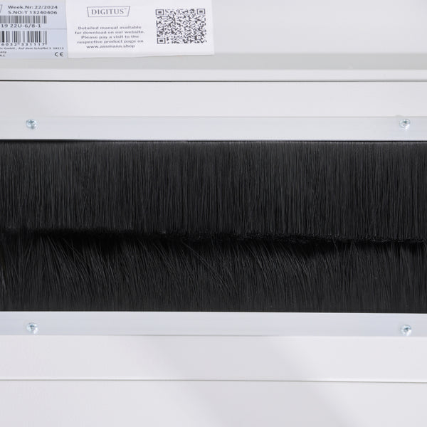 22U Patchkast 600x800x1164 mm (BxDxH) lichtgrijs