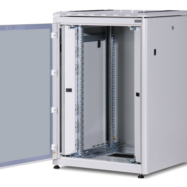 22U Patchkast 800x800x1164 mm (BxDxH) lichtgrijs