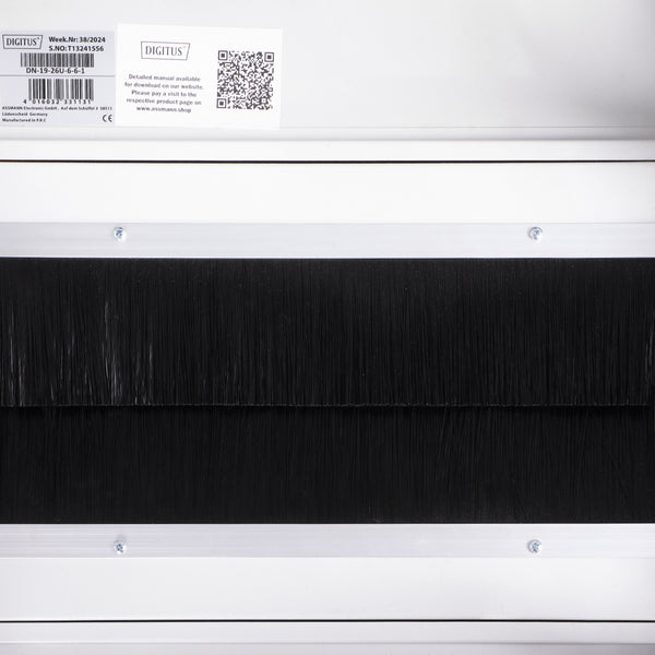 26U Patchkast 600x600x1342 mm (BxDxH) lichtgrijs