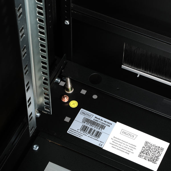 26U Patchkast 600x600x1342 mm (BxDxH) zwart