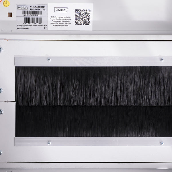 36U Patchkast 600x600x1787 mm (BxDxH) lichtgrijs