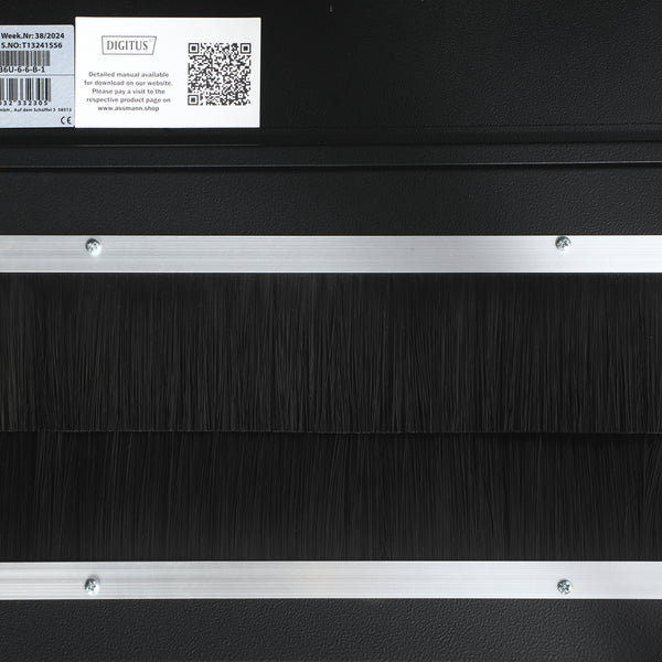 36U Patchkast 600x600x1787 mm (BxDxH) zwart