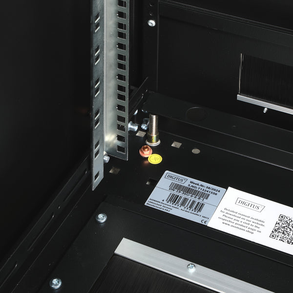 36U Patchkast 600x600x1787 mm (BxDxH) zwart