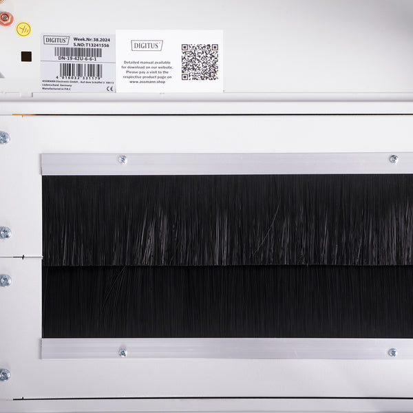 42U Patchkast 600x600x2053 mm (BxDxH) lichtgrijs