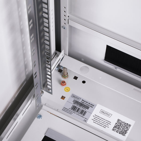 42U Patchkast 600x600x2053 mm (BxDxH) lichtgrijs