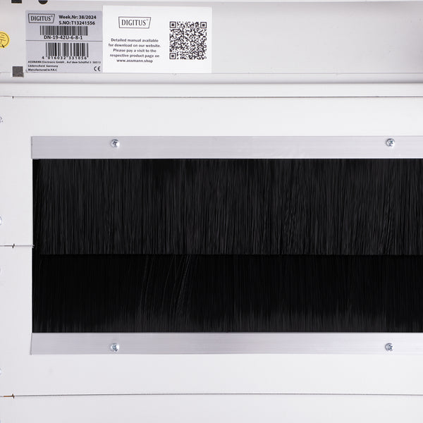 42U Patchkast 600x800x2053 mm (BxDxH) lichtgrijs