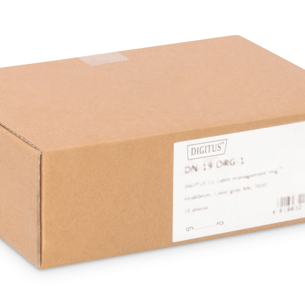 1U kabelrangeerbeugel 44x60 mm zwart 10 stuks