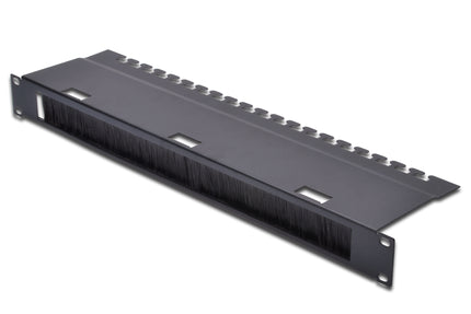 19 inch cable entry panel with brush 1U black