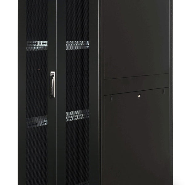 42U serverkast met geperforeerde deuren 800x1200x2050mm (BxDxH) zwart