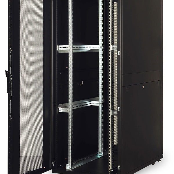 42U serverkast met geperforeerde deuren 800x1200x2050mm (BxDxH) zwart