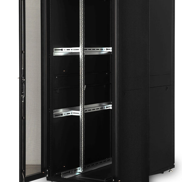 42U serverkast met geperforeerde deuren 800x1200x2050mm (BxDxH) zwart