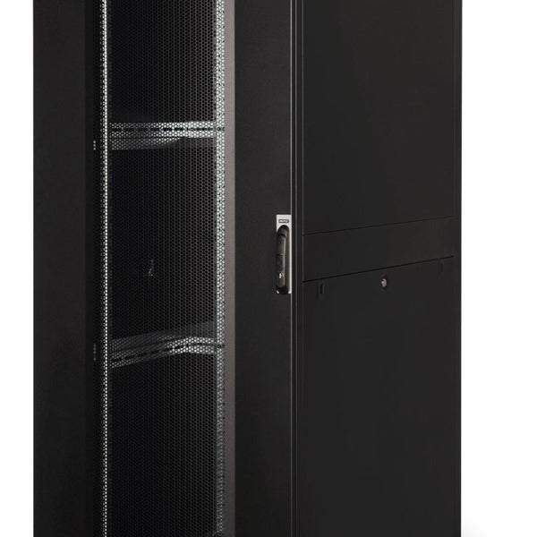 42U serverkast met geperforeerde deuren 800x1200x2050mm (BxDxH) zwart