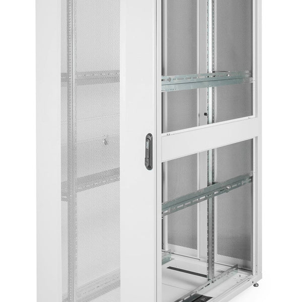 42U serverkast met geperforeerde deuren 800x1200x2050mm (BxDxH) lichtgrijs
