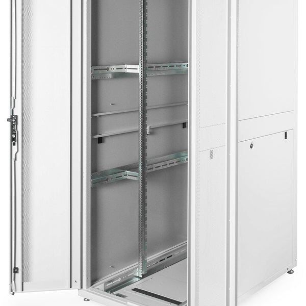 42U serverkast met geperforeerde deuren 800x1200x2050mm (BxDxH) lichtgrijs