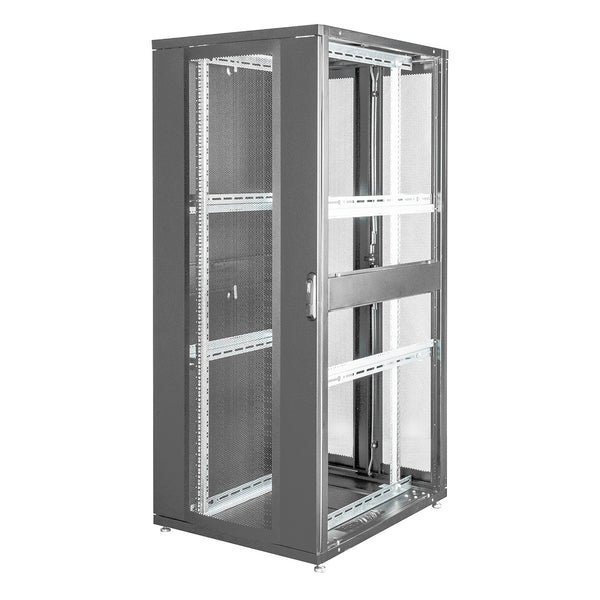 42U serverkast met geperforeerde deuren 800x1000x2050mm (BxDxH) zwart