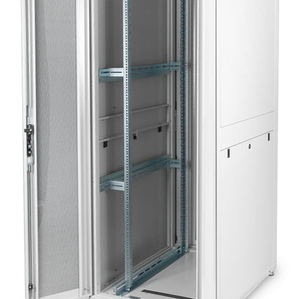 42U serverkast met geperforeerde deuren 800x1000x2050mm (BxDxH) lichtgrijs