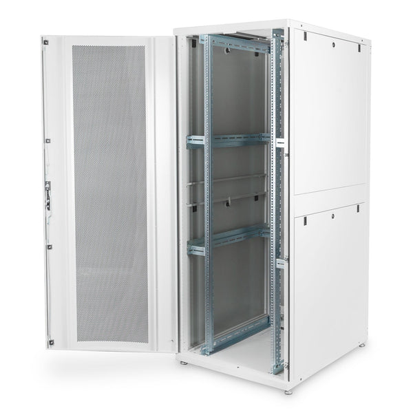 42U serverkast met geperforeerde deuren 800x1000x2050mm (BxDxH) lichtgrijs